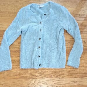 Women's Madewell Blue Fuzzy Sweater